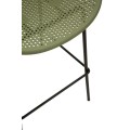Modern&aacute; dizajnov&aacute; barov&aacute; stolička Isola s okr&uacute;hlou sedacou časťou s perforovan&yacute;m vzorom v zelenej farbe 98 cm