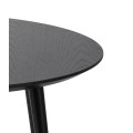 Modern&aacute; sada dvoch okr&uacute;hlych konferenčn&yacute;ch stol&iacute;kov Karena v čiernej farbe s vyosen&yacute;mi nožičkami 88 cm