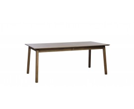 Škandinávsky minimalistický rozkladací obdĺžnikový jedálenský stôl Arken v tmavom hnedom prírodnom prevedení 190-290 cm