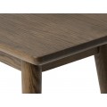 Dizajnov&aacute; retro lavica Aarhus v tmavej hnedej farbe s dubov&yacute;m dekorom a &scaron;ikm&yacute;mi nohami 150 cm