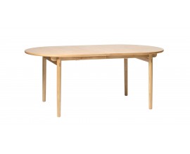 Luxusn&yacute; &scaron;kandin&aacute;vsky ov&aacute;lny jed&aacute;lensk&yacute; st&ocirc;l Roskilde v svetlej hnedej farbe z dubov&eacute;ho dreva 190 cm