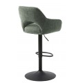 Modern&aacute; &scaron;kandin&aacute;vska v&yacute;&scaron;kovo nastaviteľn&eacute; barov&aacute; stolička Mille s otočn&yacute;m sedadlom so &scaron;alviov&yacute;m zelen&yacute;m poťahom 111 cm