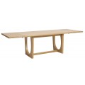 Luxusn&yacute; &scaron;kandin&aacute;vsky jed&aacute;lensk&yacute; st&ocirc;l Osmond s obdĺžnikovou rozkladacou doskou v svetlom hnedom dubovom preveden&iacute; 180-270 cm