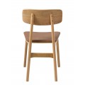 &Scaron;kandin&aacute;vska hned&aacute; jed&aacute;lensk&aacute; stolička Vimo so svetl&yacute;m mas&iacute;vnym dubov&yacute;m r&aacute;mom a kožen&yacute;m čal&uacute;nen&yacute;m sedadlom 46 cm