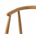 Luxusn&aacute; &scaron;kandin&aacute;vska jed&aacute;lensk&aacute; stolička Cordel s dubov&yacute;m hned&yacute;m r&aacute;mom s opierkou v tvare U s čal&uacute;nen&yacute;m b&eacute;žov&yacute;m sedadlom 77 cm