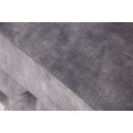 Luxusn&aacute; glamour taburetka Modern Barock so siv&yacute;m zamatov&yacute;m poťahom s chesterfield pre&scaron;&iacute;van&iacute;m so strieborn&yacute;mi nožičkami 92 cm 