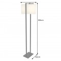 Modern&aacute; stojaca lampa Ambient s ov&aacute;lnym svetl&yacute;m textiln&yacute;m tienidlom a čiernou kovovou kon&scaron;trukciou s podstavou 160 cm  