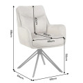 Modern&aacute; vel&uacute;rov&aacute; jed&aacute;lensk&aacute; stolička Idea s otočn&yacute;m sedadlo v hnedosivom odtieni taupe a čiernou kovovou podstavou 60 cm