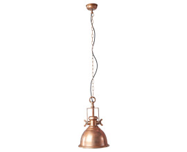 Industri&aacute;lna z&aacute;vesn&aacute; lampa Manilla v medenej farbe z kovu 45cm