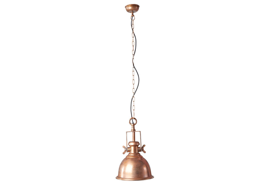 Industri&aacute;lna z&aacute;vesn&aacute; lampa Manilla v medenej farbe z kovu 45cm