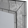 Luxusn&eacute; industri&aacute;lne n&aacute;stenn&eacute; zrkadlo Dalma s obdĺžnikov&yacute;m r&aacute;mom s tehlov&yacute;m dizajnom a zrkadlov&yacute;m povrchom s patinou 121 cm