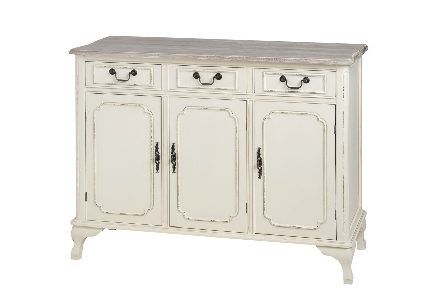 Komoda AVIGNON s tromi zásuvkami a tromi dvierkami