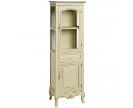 Vitrína VILLAGE nízka s nepriehľadnými dvierkami a sklom