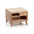 Štýlový luxusný konferenčný stolík štvorcový s odkladacím priestorom je vyrobený z exotického dreva Mindi, ktoré je veľmi cenené