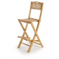Štýlová barová skladacia stolička z teakového dreva Jardin