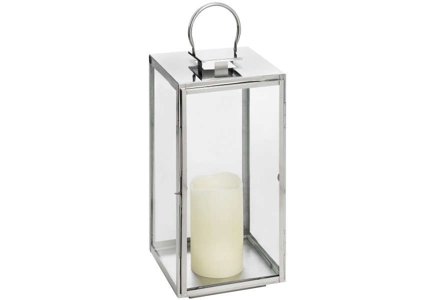 Strieborný vysoký lampáš