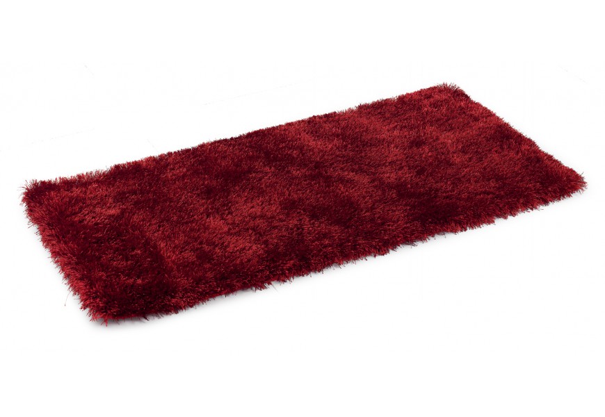 Exkluzívny bordový koberec Shaggy 120x60