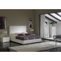 Elegantná chesterfield posteľ ALMA s koženým čalúnením 200cm