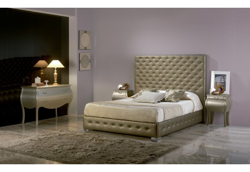 Moderná čalúnená posteľ Leonor s chesterfield prešívaním a s úložným priestorom150-180cm