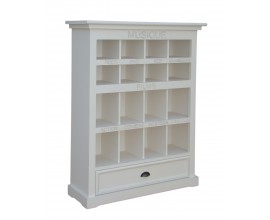 Odkladacia rustikálna skrinka na DVD s jednou zásuvkou a 16 priehradkami JUNCO