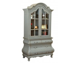 Luxusná rustikálna zdobená vitrína MADISON z masívnu 122cm