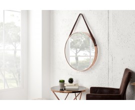 Moderné elegantné nástenné zrkadlo 45 cm meď