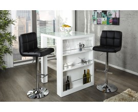 Dizajnový štýlový barový stolík Easy biely