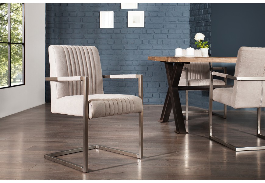 Dizajnová jedálenská stolička Inspirativo šedá