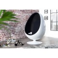 Luxusné elegantné kreslo Space Egg bielo-čierne