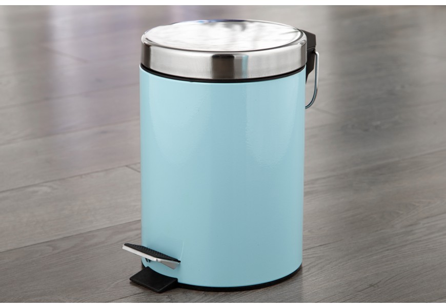 Dizajnov&yacute; retro odpadkov&yacute; k&ocirc;&scaron; 3L svetlo modr&yacute;