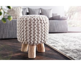 Štýlová retro taburetka Stool 45cm biela