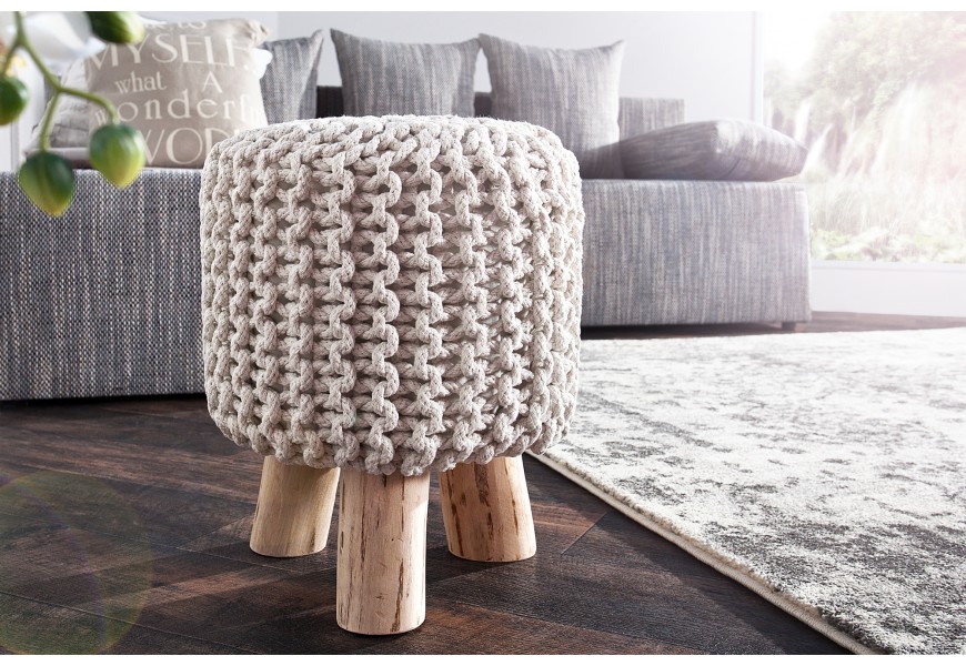 &Scaron;t&yacute;lov&aacute; retro taburetka Stool 45cm biela