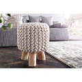 &Scaron;t&yacute;lov&aacute; retro taburetka Stool 45cm biela