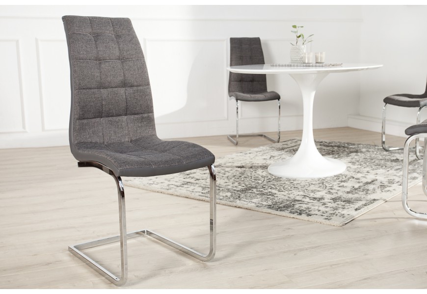 Modern&aacute; jed&aacute;lensk&aacute; stolička London siv&aacute;
