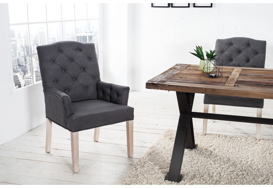 Štýlová retro stolička Silloth sivá