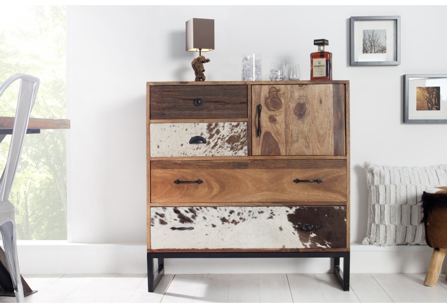 Luxusná jedinečná komoda Patchwork 90cm
