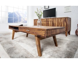 Dizajnový exkluzivný konferenčný stolík z masívneho dreva 120cm