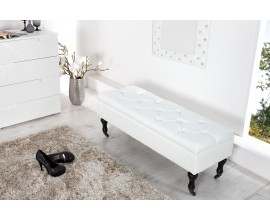 Štýlová biela lavica Glamour