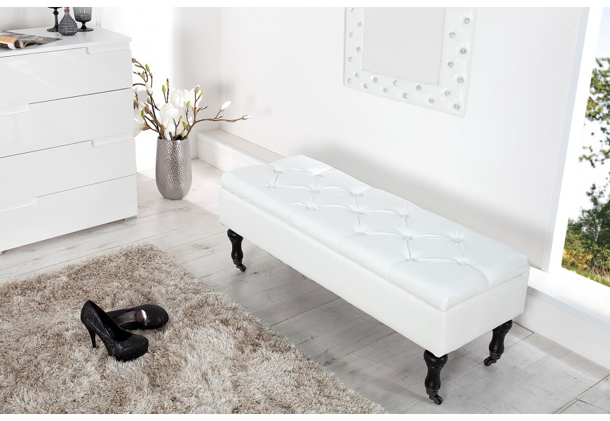 &Scaron;t&yacute;lov&aacute; biela lavica Glamour