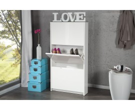 Moderný jedinečný botník Supreme biely