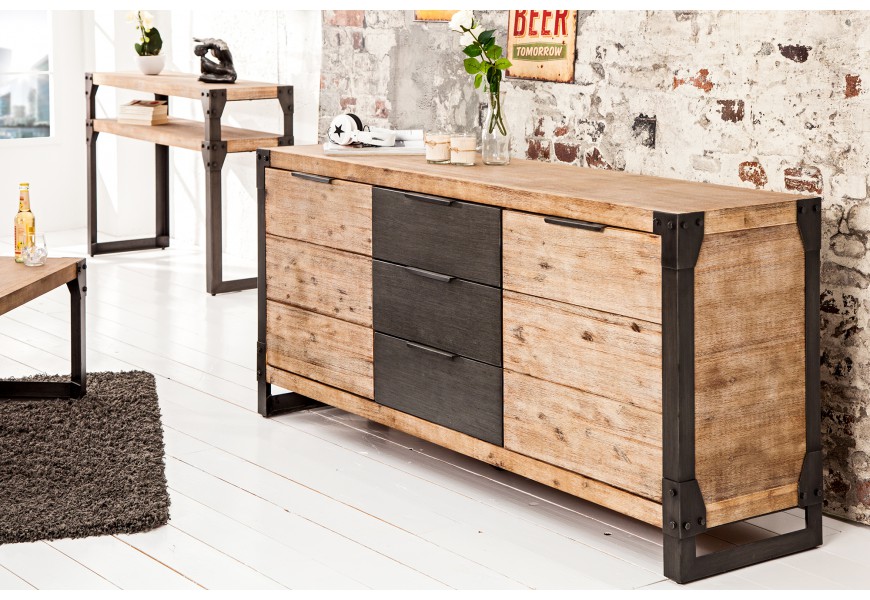 Dizajnov&yacute; industri&aacute;lny pr&iacute;born&iacute;k Factory 180cm ak&aacute;cia