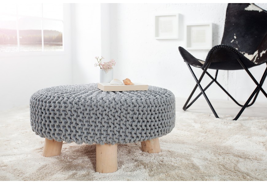 &Scaron;t&yacute;lov&aacute; retro taburetka Leeds 65cm siv&aacute;