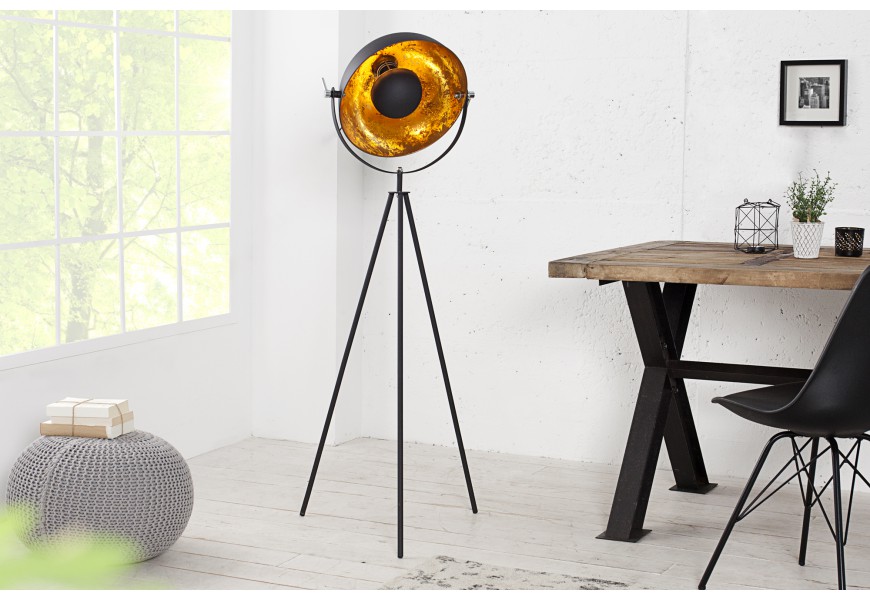 Dizajnová originálna stojaca lampa Studio 140cm zlatá