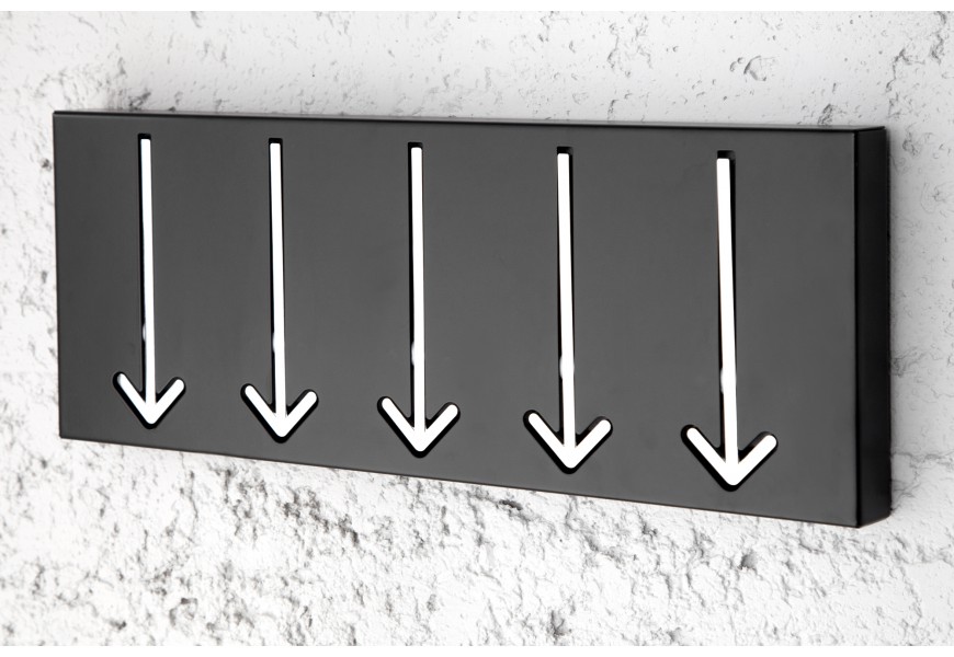 Luxusný jedinečný nástenný vešiak Arrow čierny