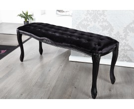 Štýlová retro lavice Glamour 115cm čierna
