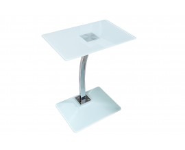 Moderný elegantný príručný stolík Butler biely