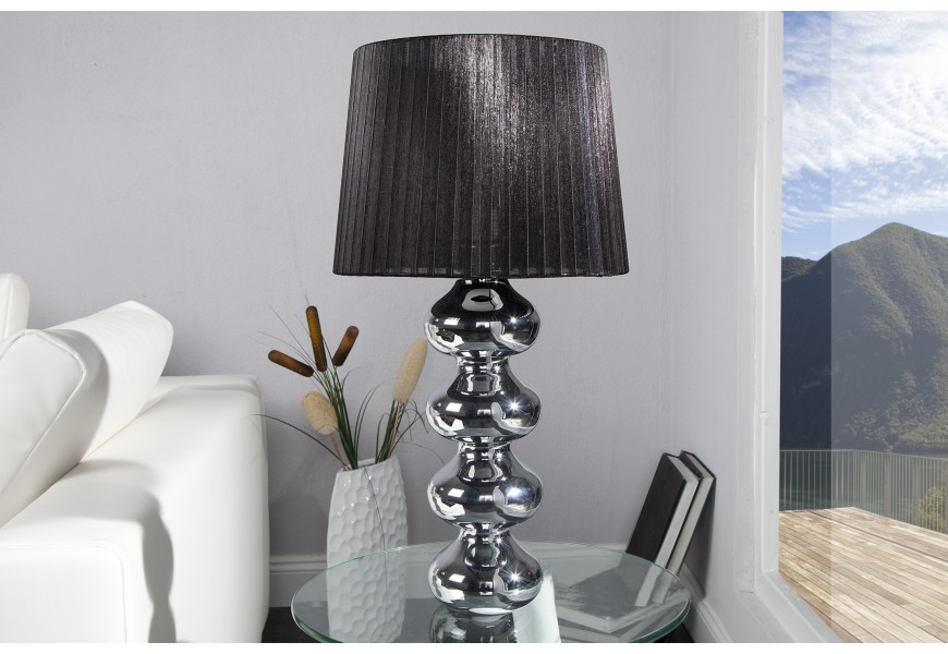 Luxusná moderná stolná lampa Mia čierna