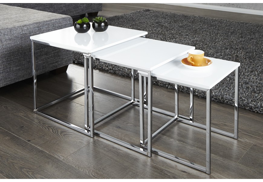 Modern&yacute; &scaron;t&yacute;lov&yacute; konferenčn&yacute; stol&iacute;k New Fusion sada 3ks biela