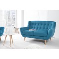 Štýlová retro sedačka Scandinavia II petrolej dvojmiestna