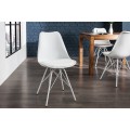 Dizajnová moderná stolička Scandinavia biela